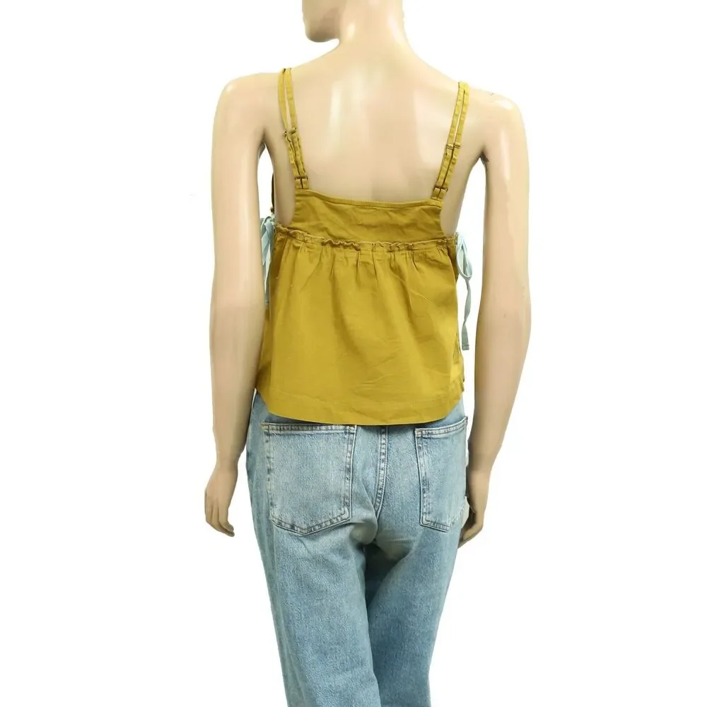 Free People Free-Est Fields Of Love Tank Blouse Cami Top Sleeveless M NEW 279082